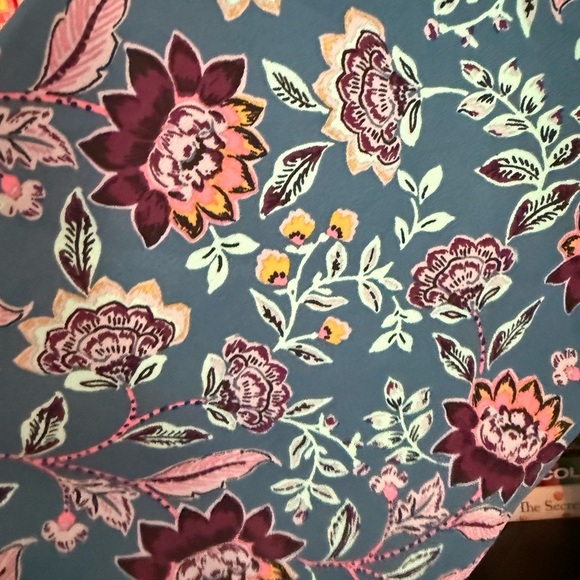 Torrid Teal Floral High Low Tunic Top - Picture 5 of 8